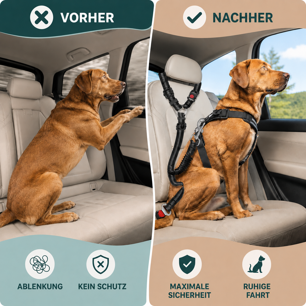 Hunde Anschnallgurt – sicherer Transport im Auto